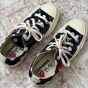 Comme des Garcons PLAY Black and Cream Sneakers